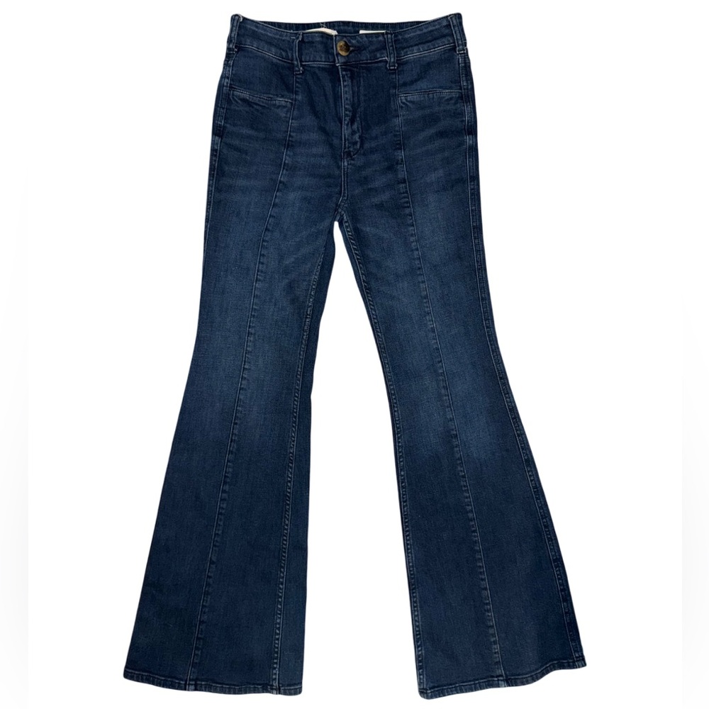 Anthropologie‎ Pilcro Ultra High-Rise Flare Jeans in dark wash